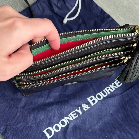 Dooney & Bourke Black Leather Crossbody Bag - Picture 4 of 11